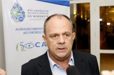 O governo vem fazendo a sua parte e vem conscientizando a popula��o para a economia de �gua?, declarou Belivaldo Chagas (Imagem: Victor Ribeiro/ASN)