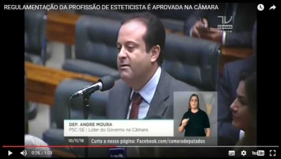 L�der do governo Michel Temer na C�mara dos Deputados, Andr� Moura (Imagem: Reprodu��o/TV C�mara/YouTube)
